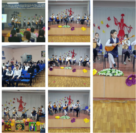 "Домбыра Party" тақырыбында іс-шара өтті. Мақсаты: Домбырадан-таралған тәрбие - білімінің қайнаған бұлағына, сарқылмас қазына, қазақ тіліне өз үлесін қосып келе жатқан үрдіске бағыттау.