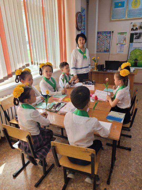 Бастауыш сынып мұғалімдеренің ашық сабағынан Шаханова Э.